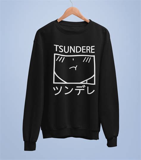 Tsundere Unisex Sweatshirt Anime Japanese Harajuku Etsy