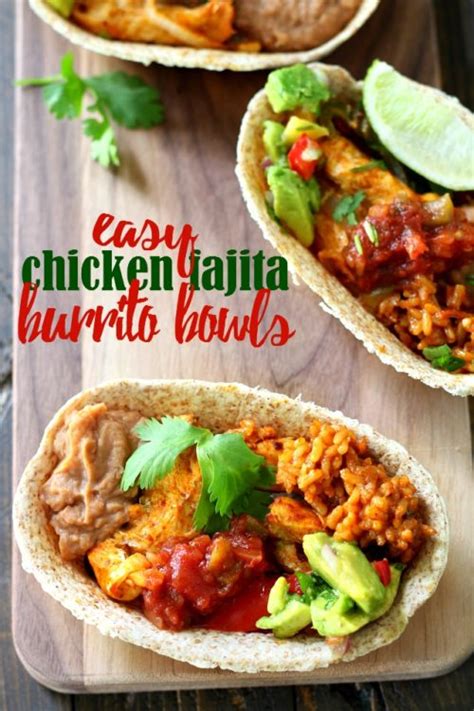 Easy Chicken Fajita Burrito Bowls Kim S Cravings