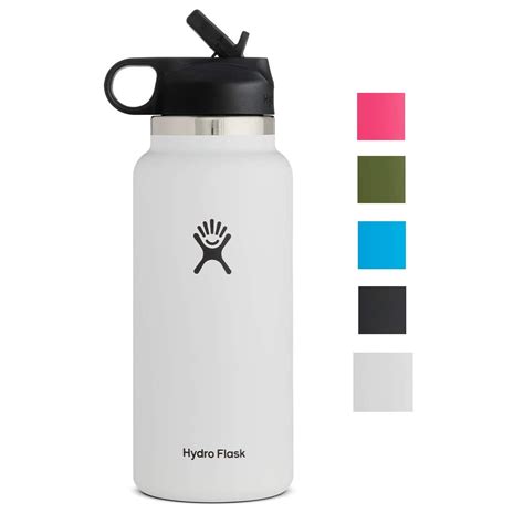 Hydro Flask 32oz Wide Mouth 20 Water Bottle Straw Lid Multiple