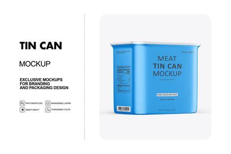 Metallic Tin Can Mockup 2159510