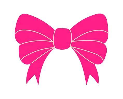 Premium Vector Pink Ribbon Bow Vector Illustration