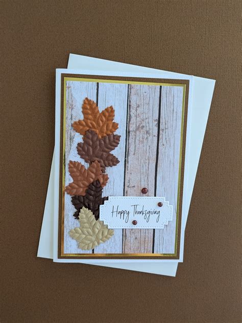 Fall Leaves Thanksgiving Card Free Shipping Etsy