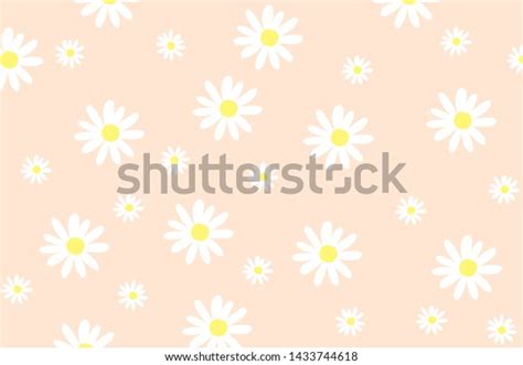 Vector Pattern Illusration White Daisy Flowers Stock Vector Royalty