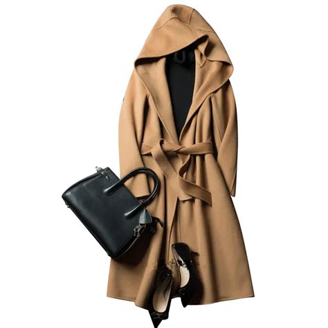 Buy Kmetram Autumn Winter Natural Wool Coat Women