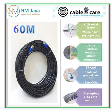 Kabel Lan Ftp Cat Outdoor Meter Siap Pakai Sudah Dicrimping Rj