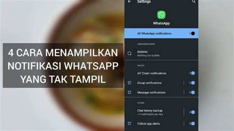 Cara Mengatasi Notifikasi Whatsapp Tidak Muncul Youtube