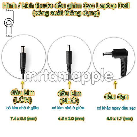 ADAPTER SẠC LAPTOP DELL 19 5V 4 62A 90W OVAL Đầu Kim Lớn kích