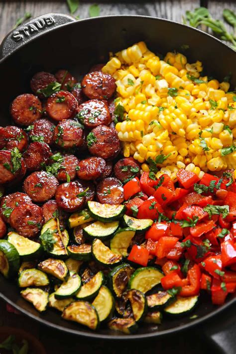 Sausage and veggies skillet 30 minute one pan meal – Artofit