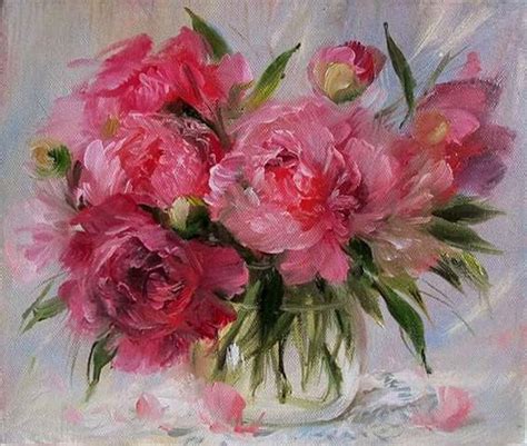Pin on РОЗЫ ПИОНЫ... | Flower art painting, Floral painting, Flower ...