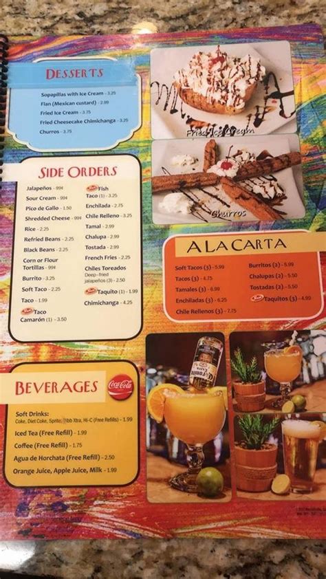 El Arriero Mexican Grill Menus In Miami Oklahoma United States