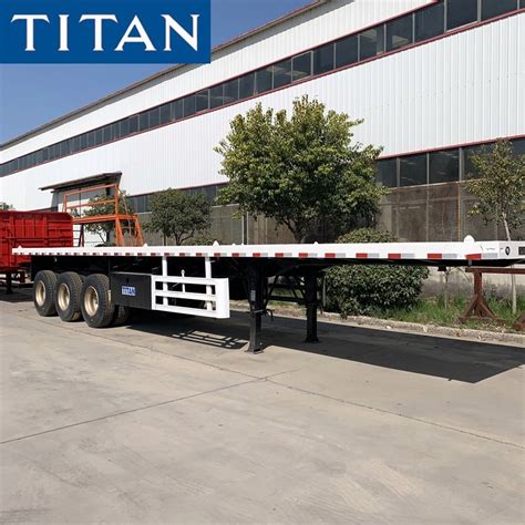 Titan Axle Ft Container Transport Platform Flat Top Semi Trailer