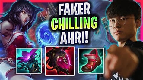 FAKER CHILLING WITH HIS ICONIC AHRI T1 Faker Plays Ahri Mid Vs