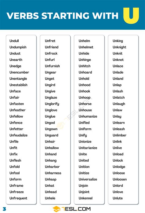 606 Useful Verbs That Start With U In English 7ESL