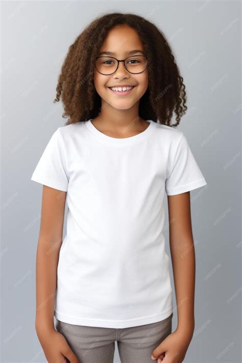 Premium Photo A Girl Wearing Glasses And A White Shirt With Glasses