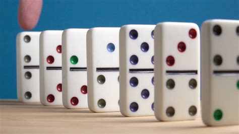 Dominos Falling In Slow Motion Close Up Of Stock Footage Sbv 338469864