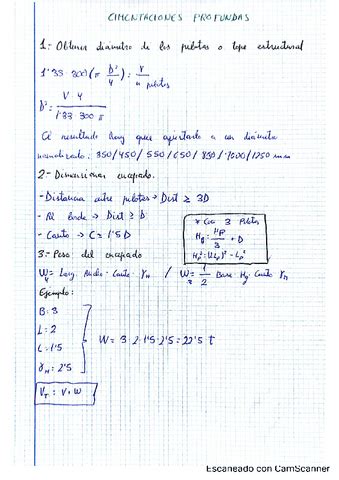 Formulario Cimentaciones Profundas Para Examen Pdf