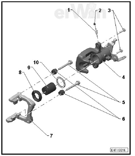 Seat Leon Exploded View Rear Brake Calliper Rear Brake Calliper