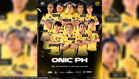 ONIC PH Unveils 10 Man Roster For MPL PH Season 12