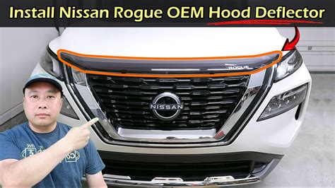 Install OEM Nissan Rogue Hood Deflector YouTube