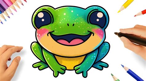 COMMENT DESSINER UNE GRENOUILLE KAWAII YouTube