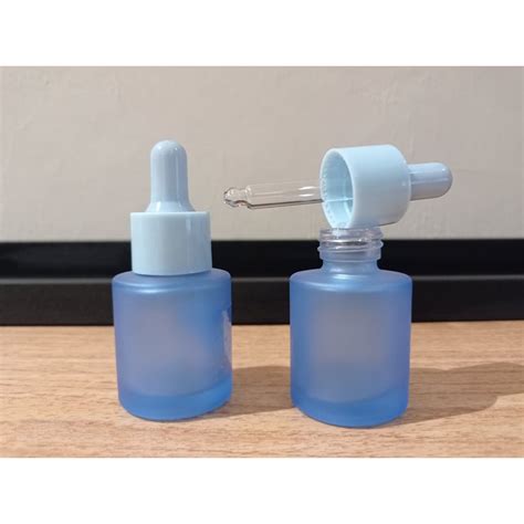 Jual BOTOL PIPET KACA FROSTED 20ML BIRU FULL Shopee Indonesia