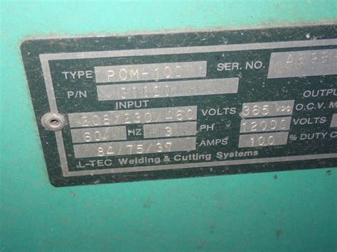 Used L Tec Welder Hgr Industrial Surplus
