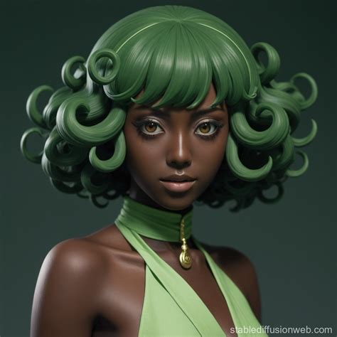 Tatsumaki With Dark Skin Stable Diffusion Online