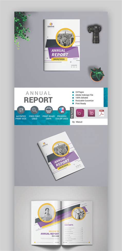 Best Annual Report Template Designs With Creative Indesign