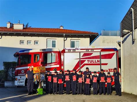 Erprobungen Brandübung Freiwillige Feuerwehr Tulln