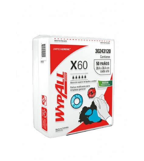 WypAll X60 Quarterfold X 50 Paños Ref 30243120 Kimberly Clark Professional