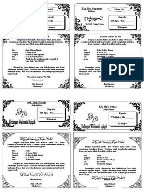 Undangan Walimatul Ursy Simple Pdf Microsoft Word Microsoft