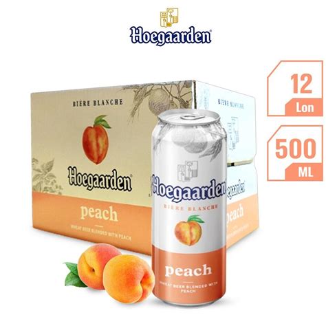 Bia Hoegaarden Peach 3 0 Bỉ thùng 24 lon 500ml MEGA DUNK Đồ Uống