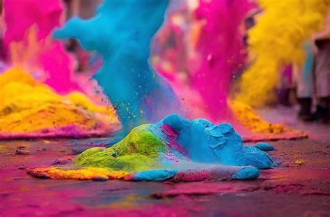 Premium Photo Splash Of Colors Celebrating Holi