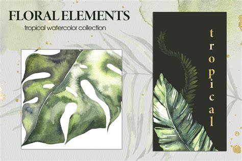 Watercolor Tropical Collection - Design Cuts