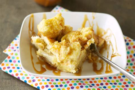 Slow Cooker Bread Pudding with Salted Caramel Sauce - Slow Cooker Gourmet