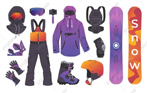 Ski Snowboard Vector Design Images Winter Sport Kit Ski Snowboard Extreme Goggle Active Png