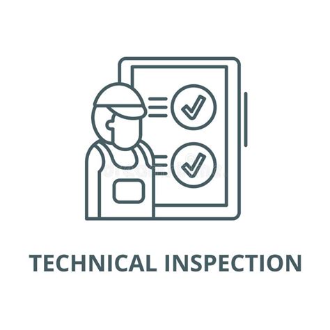 L Nea T Cnica Concepto De La Inspecci N Del Icono Ejemplo Linear Del