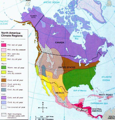 Climate Map North America