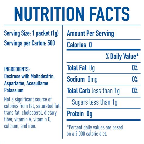 Equal Zero Calorie Original Sweetener Packets Condiments Merisant