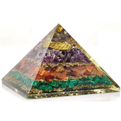 Buy OrgoniteShop Amethyst Crystal Stone Orgone Pyramid For Positive