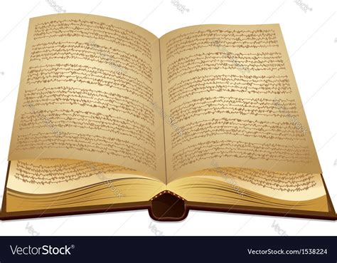 Open Ancient Book Royalty Free Vector Image Vectorstock