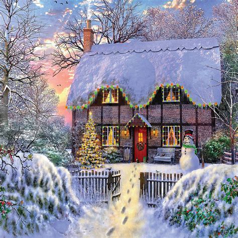 Springbok S 1000 Piece Jigsaw Puzzle Yuletide Cottage Made In USA