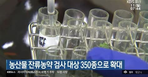 농산물 잔류농약 검사 대상 350종으로 확대