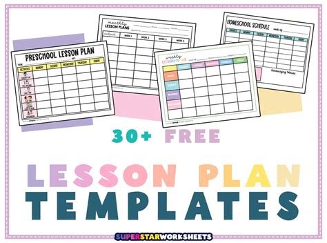 Lesson Plan Template - Superstar Worksheets