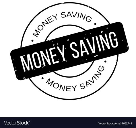 Money Saving Rubber Stamp Royalty Free Vector Image