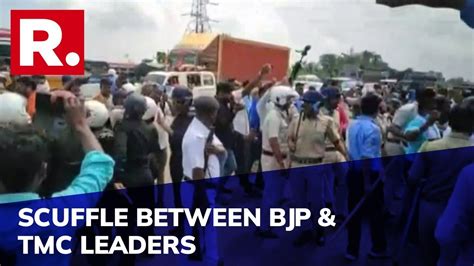 West Bengal Scuffle Between Bjp Tmc Workers During By Polls Bjp Mla