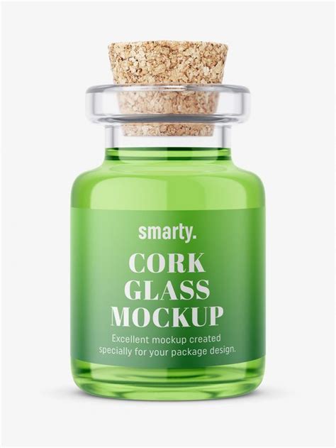 Cork Glass Bottle Mockup 6 Ml Smarty Mockups Bottle Mockup Cosmetics Mockup Mockup