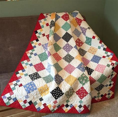 Easy PDF quilt pattern Diamond Patch | Etsy