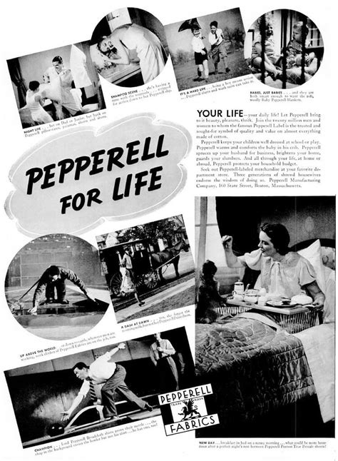 Pepperell Fabrics Advertisement From 1937 Click The All S Flickr