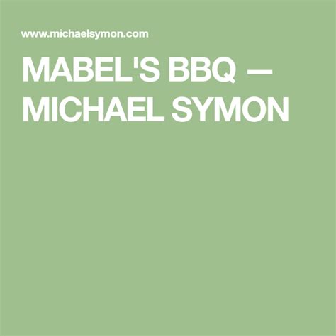 MABEL'S BBQ — MICHAEL SYMON | Michael symon, Bbq, Barbecue restaurant